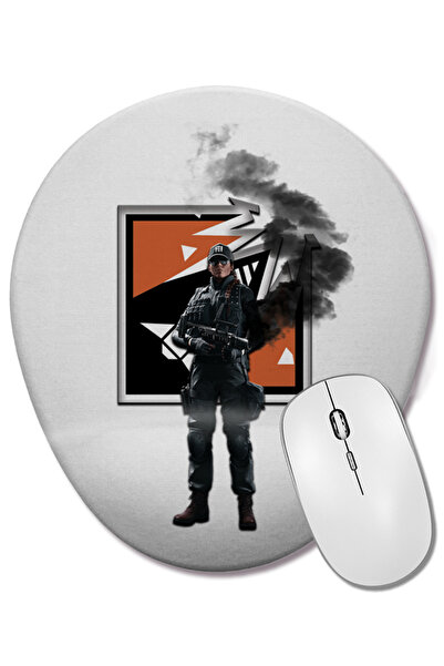 BASKI DÜNYASI Mouse Pad oval Ash Rainbow Six Siege cu suport pentru încheietura mâinii