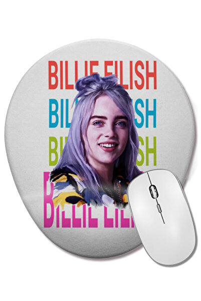 BASKI DÜNYASI Billie Eilish 014 Mouse Pad oval cu suport pentru încheietura m...