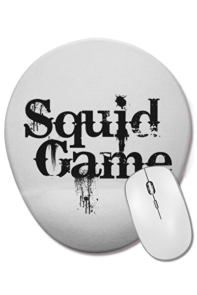 BASKI DÜNYASI Squid Game 01 Mouse Pad oval cu suport pentru încheietura mâinii