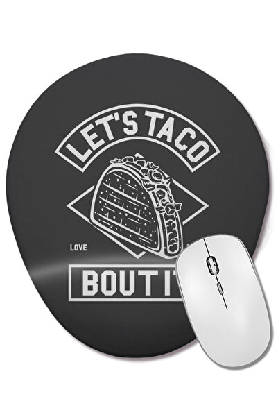 BASKI DÜNYASI Mouse Pad oval Lets Taco Bout It cu suport pentru încheietura m...
