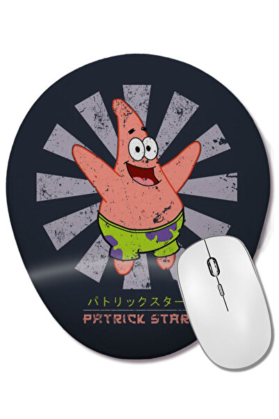 BASKI DÜNYASI Patrick Star Retro Ιαπωνικό Οβάλ Ποντίκι με Στήριγμα Καρπού