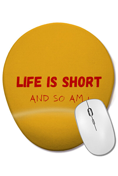 BASKI DÜNYASI Viața este scurtă și eu sunt scurt de lungime, mouse pad oval c...