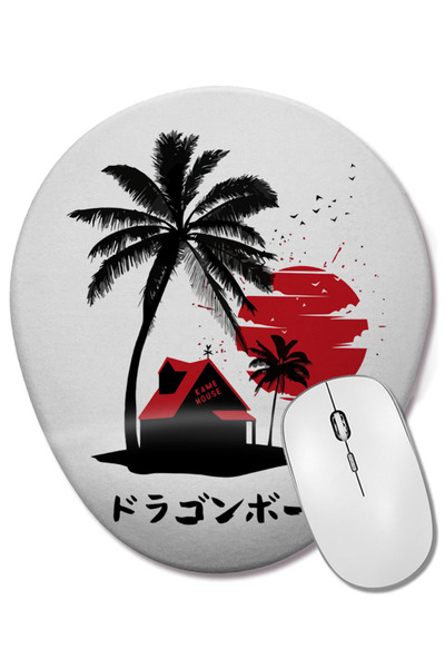 BASKI DÜNYASI Mouse Pad oval Summer Kame cu suport pentru încheietura mâinii