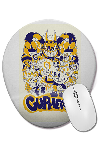 BASKI DÜNYASI Cuphead 07 Ovalna podloga za miša sa podrškom za zglob