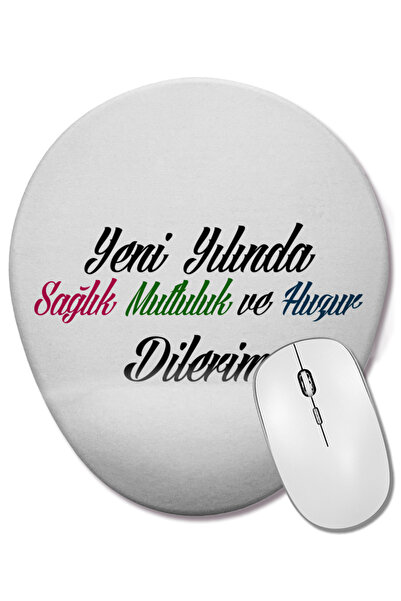 BASKI DÜNYASI Cadou de Anul Nou Concept de Anul Nou Fericit 011 Mouse Pad ova...