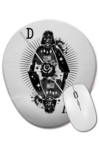 BASKI DÜNYASI Mouse Pad oval Darth Vader 05 cu suport pentru încheietura mâinii