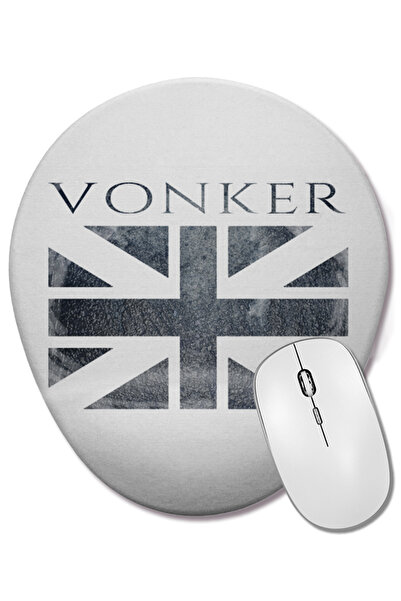 BASKI DÜNYASI Albastru al Angliei. Mouse Pad oval Azul Lngles cu suport pentru încheietura mâinii