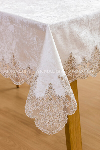 Annalisa Τραπεζομάντηλο Franss Velvet Γαλλικό Δαντελένιο