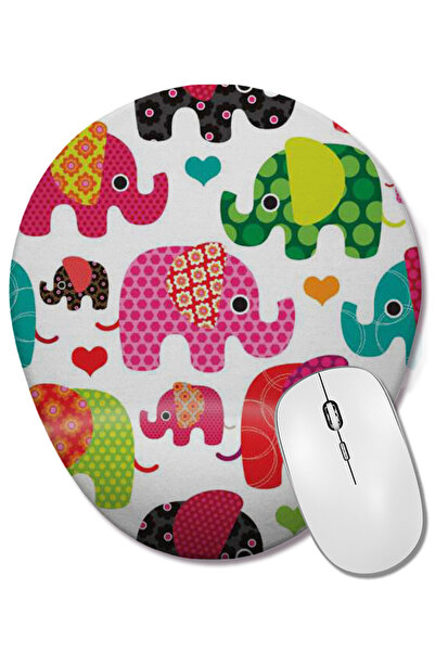 BASKI DÜNYASI Mouse Pad oval colorat cu suport pentru încheietura mâinii