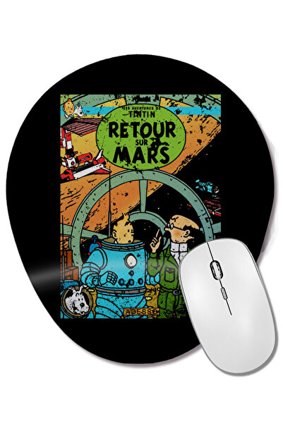 BASKI DÜNYASI Приключенията на Тинтин Retour Sur Mars Винтидж стил капак Bile...