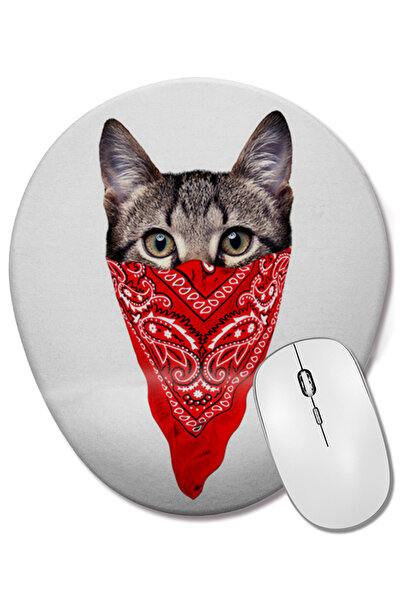 BASKI DÜNYASI Mouse Pad oval Gangster Cat pisică cu suport pentru încheietura...