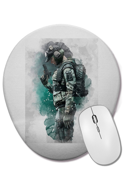 BASKI DÜNYASI Rainbow Six Siege Mouse Pad oval cu suport pentru încheietura mâinii