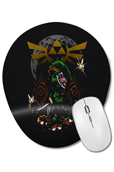 BASKI DÜNYASI Mouse Pad oval Zelda Link cu suport pentru încheietura mâinii