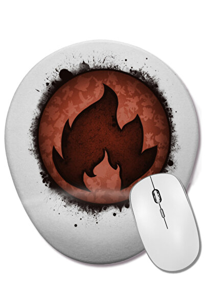 BASKI DÜNYASI Mouse Pad oval Horse The Fire Types cu suport pentru încheietur...
