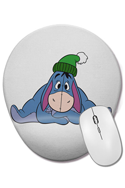 BASKI DÜNYASI Pad de mouse oval Winnie The Pooh cu suport pentru încheietura ...