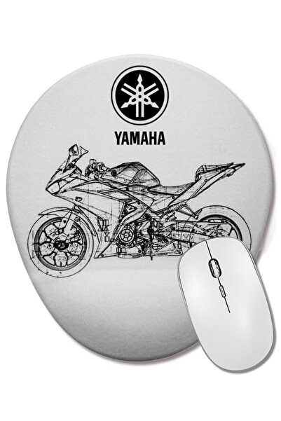 BASKI DÜNYASI Mouse Pad oval Yamaha Yzf R25 cu suport pentru încheietura mâinii