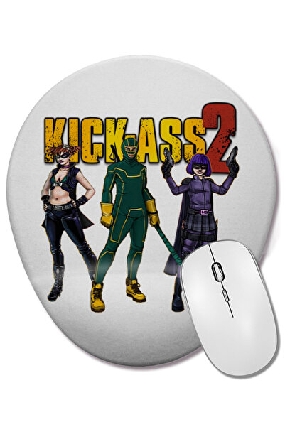 BASKI DÜNYASI Kick Ass 03 Mouse Pad oval cu suport pentru încheietura mâinii