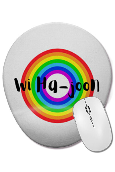 BASKI DÜNYASI Mouse Pad oval WISH Stock Market cu suport pentru încheietura mâinii