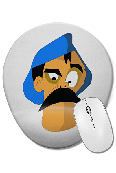 BASKI DÜNYASI Seu Madruga Mouse Pad oval cu suport pentru încheietura mâinii