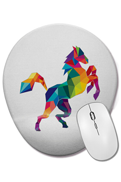 BASKI DÜNYASI Геометрична животинска дъга кон, издигащ се Bilek Destekli Oval...