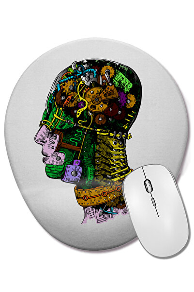 BASKI DÜNYASI A Maquina Mouse Pad oval cu suport pentru încheietura mâinii