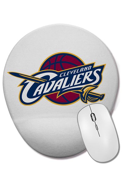 BASKI DÜNYASI Cleveland Cavaliers Oval Mouse Pad with Wrist Support