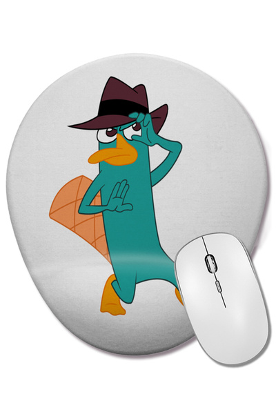 BASKI DÜNYASI Phineas E Ferb Oval Mouse Pad with Wrist Support