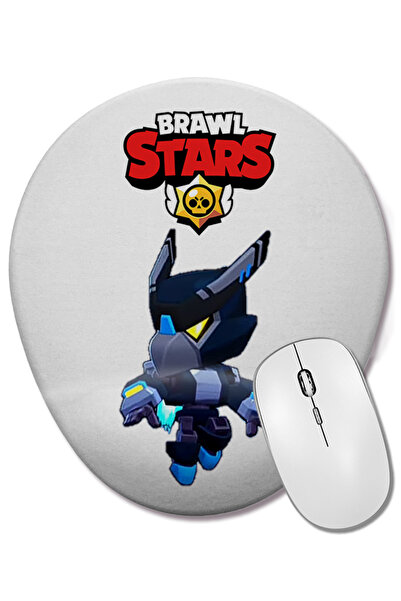 BASKI DÜNYASI Brawl Stars Dark Mecha Crow Mouse Pad oval cu suport pentru înc...