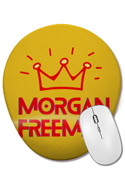 BASKI DÜNYASI Mouse Pad oval Morgan Freeman cu suport pentru încheietura mâinii