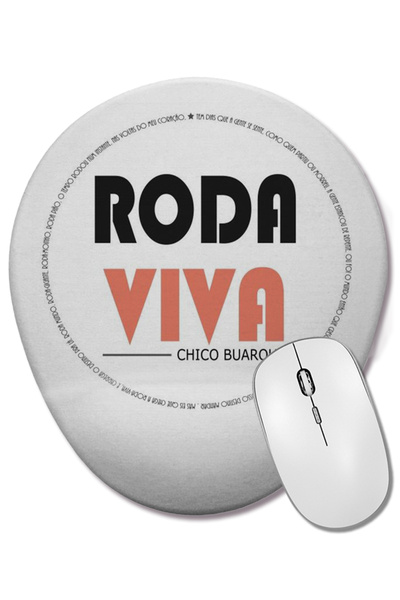 BASKI DÜNYASI Mouse Pad oval Roda Viva cu suport pentru încheietura mâinii