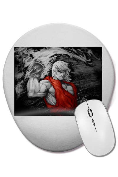 BASKI DÜNYASI Ken Super Street Fighter ovalna podloga za miša sa podrškom za ...