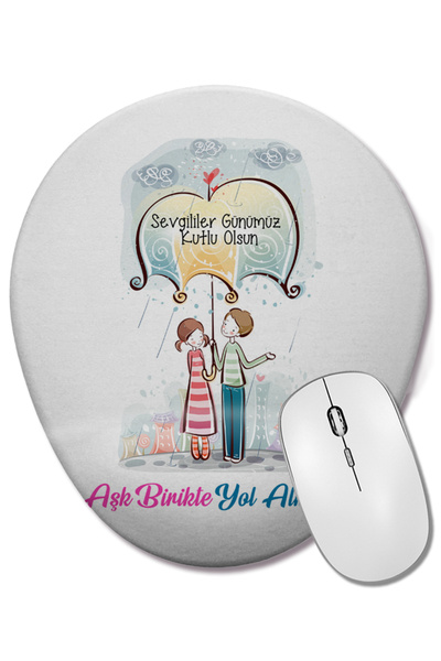 BASKI DÜNYASI Δώρο για την Ημέρα του Αγίου Βαλεντίνου 049 Οβάλ ποντίκι με υπο...