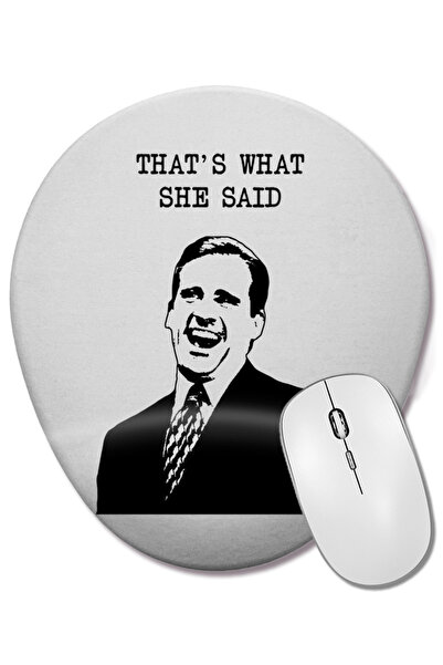 BASKI DÜNYASI That's What She Said 01 Mouse Pad oval cu suport pentru încheie...