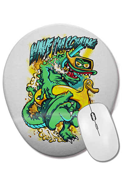 BASKI DÜNYASI Mouse Pad oval Monstro Do Lago Ness cu suport pentru încheietur...