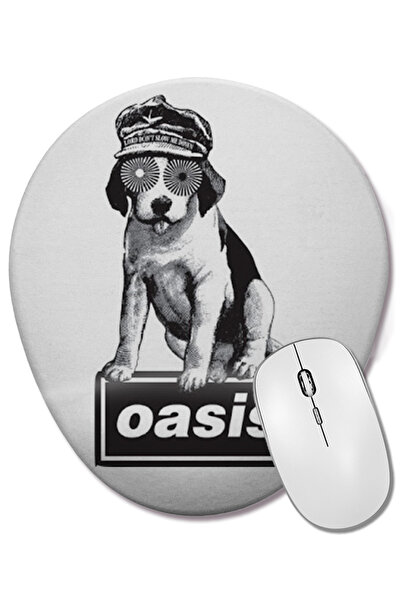 BASKI DÜNYASI Mouse Pad oval Oasis Music Group cu suport pentru încheietura m...