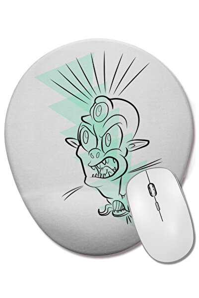 BASKI DÜNYASI Mouse Pad oval Etzinho cu suport pentru încheietura mâinii