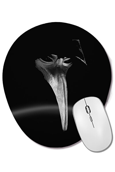 BASKI DÜNYASI Scp 049 Plague Doctor Containment Breach Video Game 02 Mouse Pad oval cu suport pentru încheietura mâinii