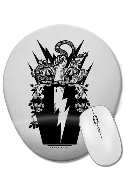 BASKI DÜNYASI Mouse Pad oval cu logo Snakes cu suport pentru încheietura mâinii