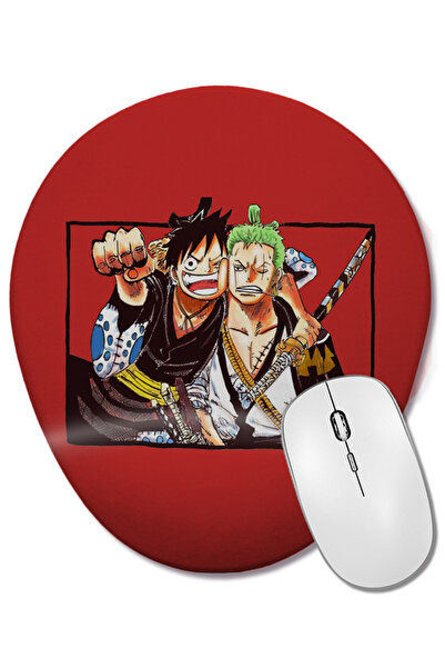 BASKI DÜNYASI Luffy One Piece Zoro And Luffy 01 Οβάλ ποντίκι με υποστήριξη κα...