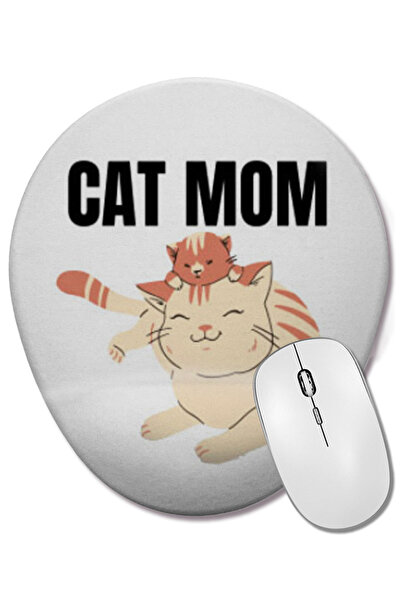 BASKI DÜNYASI Δώρα για μαμά γάτα Οβάλ ποντίκι με υποστήριξη καρπού για μαμά γάτα