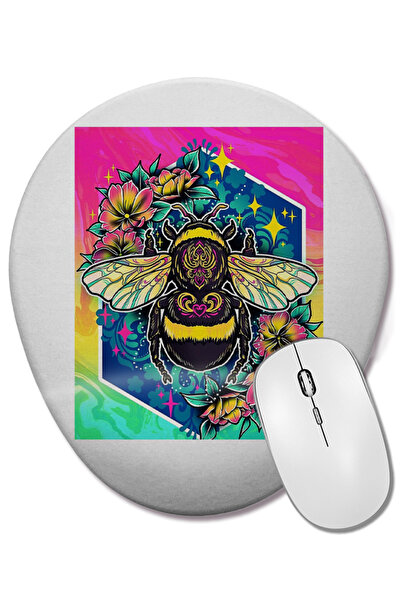 BASKI DÜNYASI Mouse Pad oval Bumblebee cu suport pentru încheietura mâinii