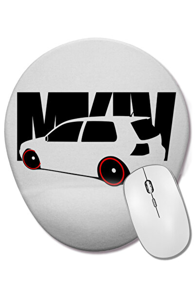 BASKI DÜNYASI Mouse Pad oval Golf MK4 cu suport pentru încheietura mâinii