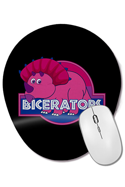 BASKI DÜNYASI Biceratops Pride Dinosaur Wrist Supported Oval Mouse Pad