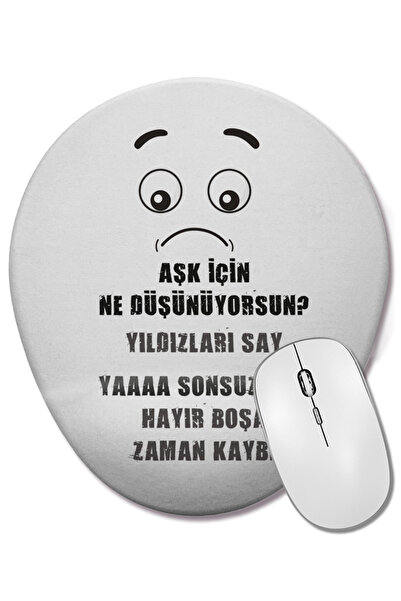 BASKI DÜNYASI Cuvânt amuzant Ce gândești pentru a face dragoste Mouse Pad ova...