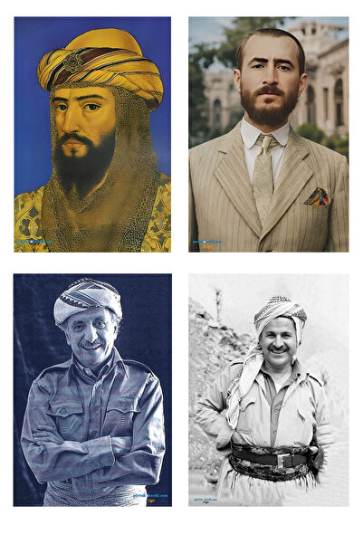ZERYA Kürt Ünlüleri Posterleri - Qazi Muhammed - Selahaddin Eyyubi (ÇERÇEVESİZ 4 POSTER)