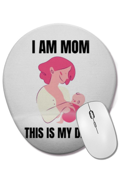 BASKI DÜNYASI Mouse Pad oval cu suport pentru încheietura mâinii, cu inscripț...