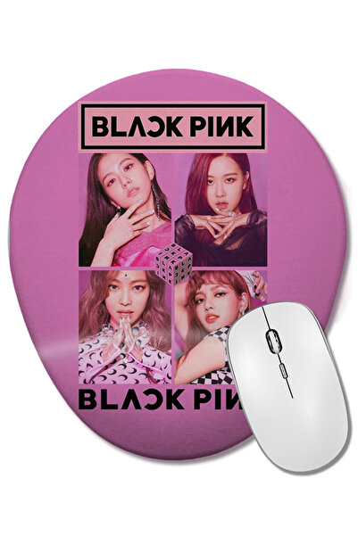 BASKI DÜNYASI Blackpink 008 Mouse Pad oval cu suport pentru încheietura mâinii