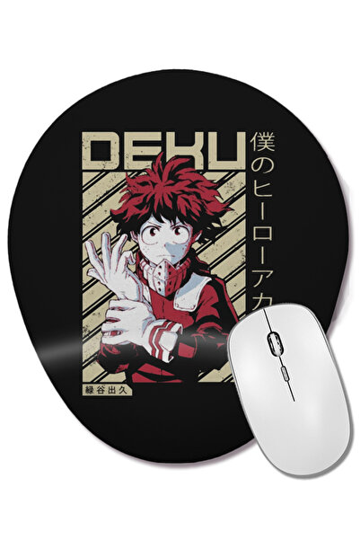 BASKI DÜNYASI Mouse Pad oval Deku Diagonal My Hero Academia Anime cu suport p...