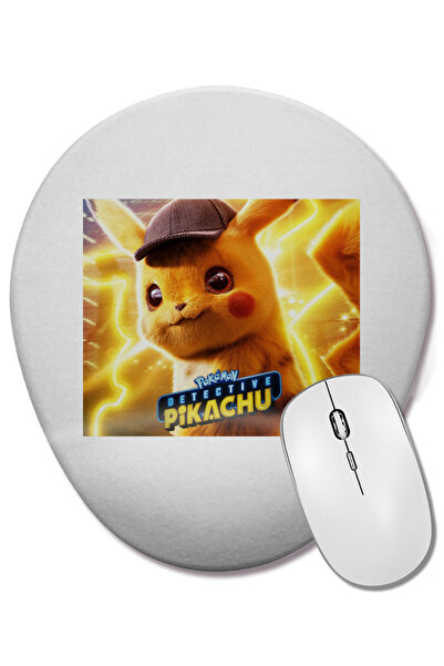 BASKI DÜNYASI Mouse Pad oval Pokemon Pikachu cu suport pentru încheietura mâinii