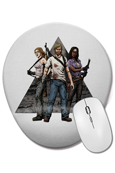 BASKI DÜNYASI Mouse Pad oval Walking Dead Trinity cu suport pentru încheietur...